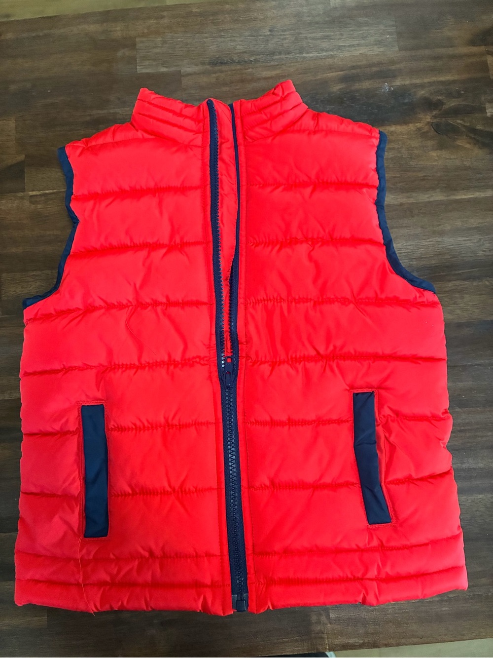 Cat and Jack Boys 5/6 Red Puffer Vest Lightweight Quilted Sleeveless Jacket